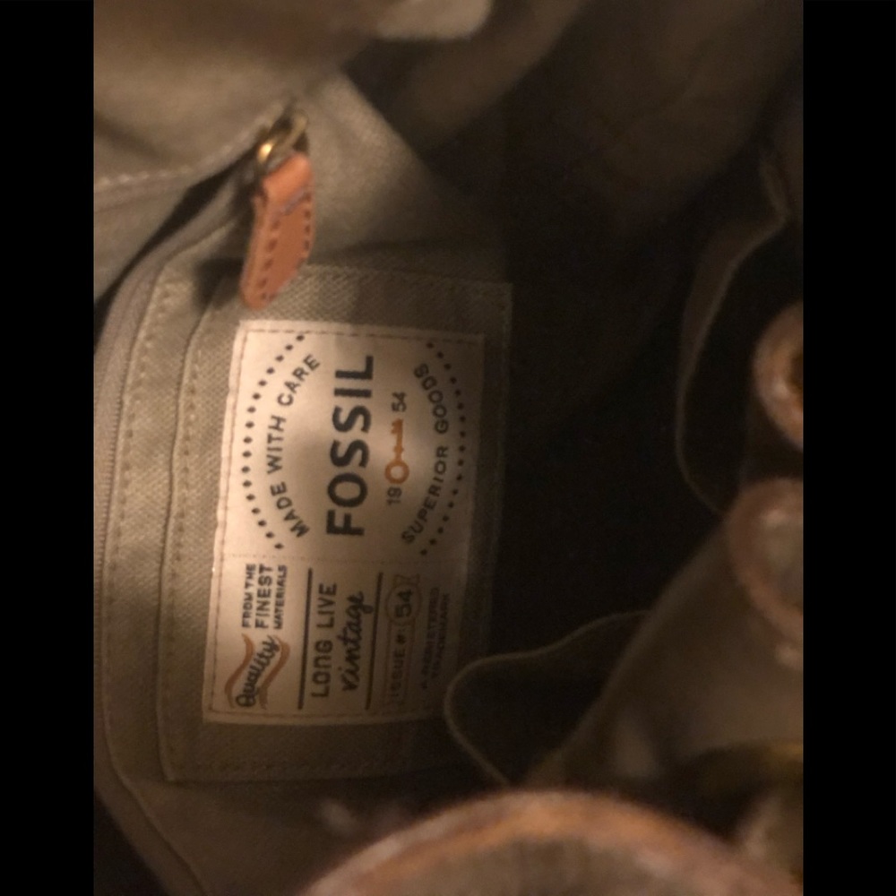 FOSSIL leather Drawstring bucket bag - Picture 6 of 15